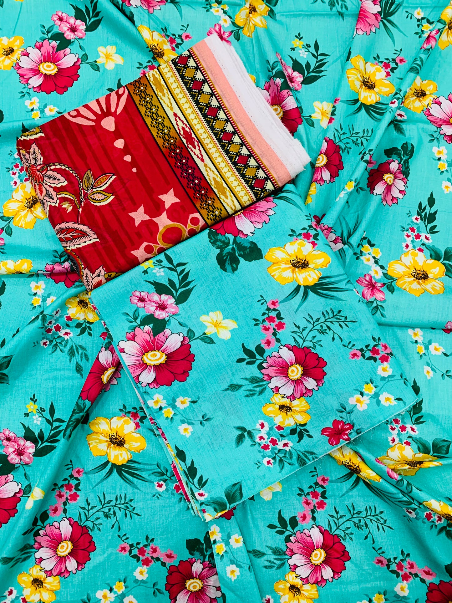 3 Piece Allover Digital Print Lawn