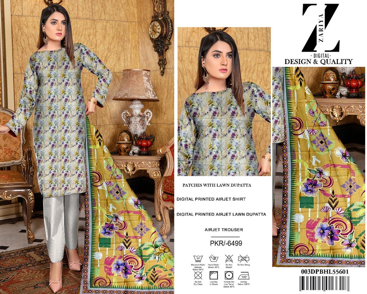 3 Piece Digital Print Lawn