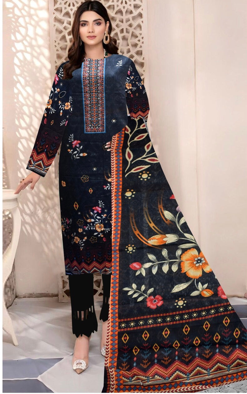 3 Piece Lawn Digital Print