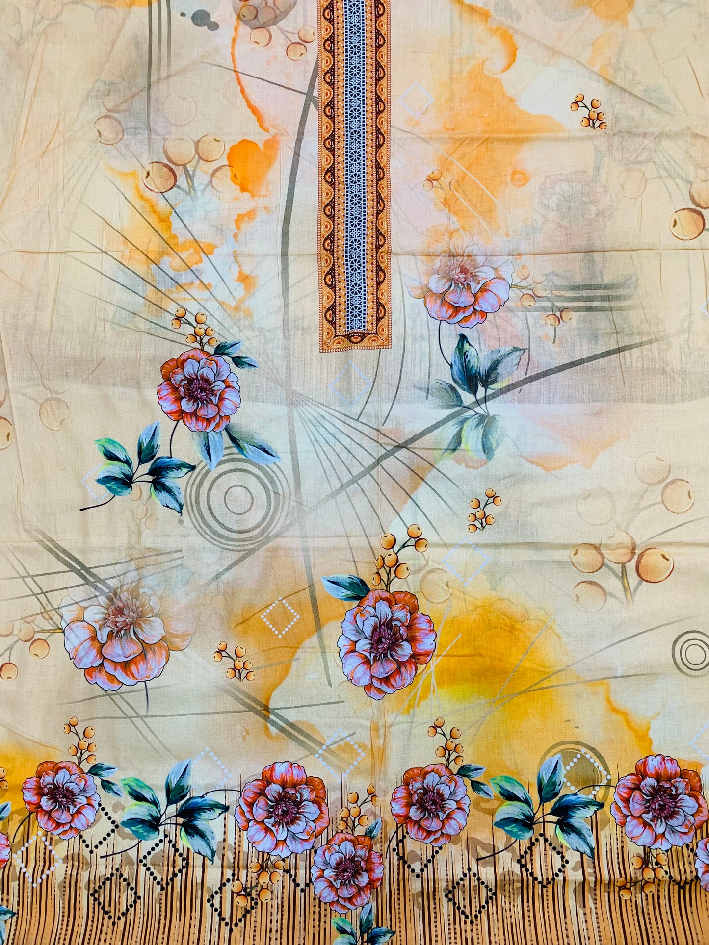3Pc Gala Daman Digital Print Lawn