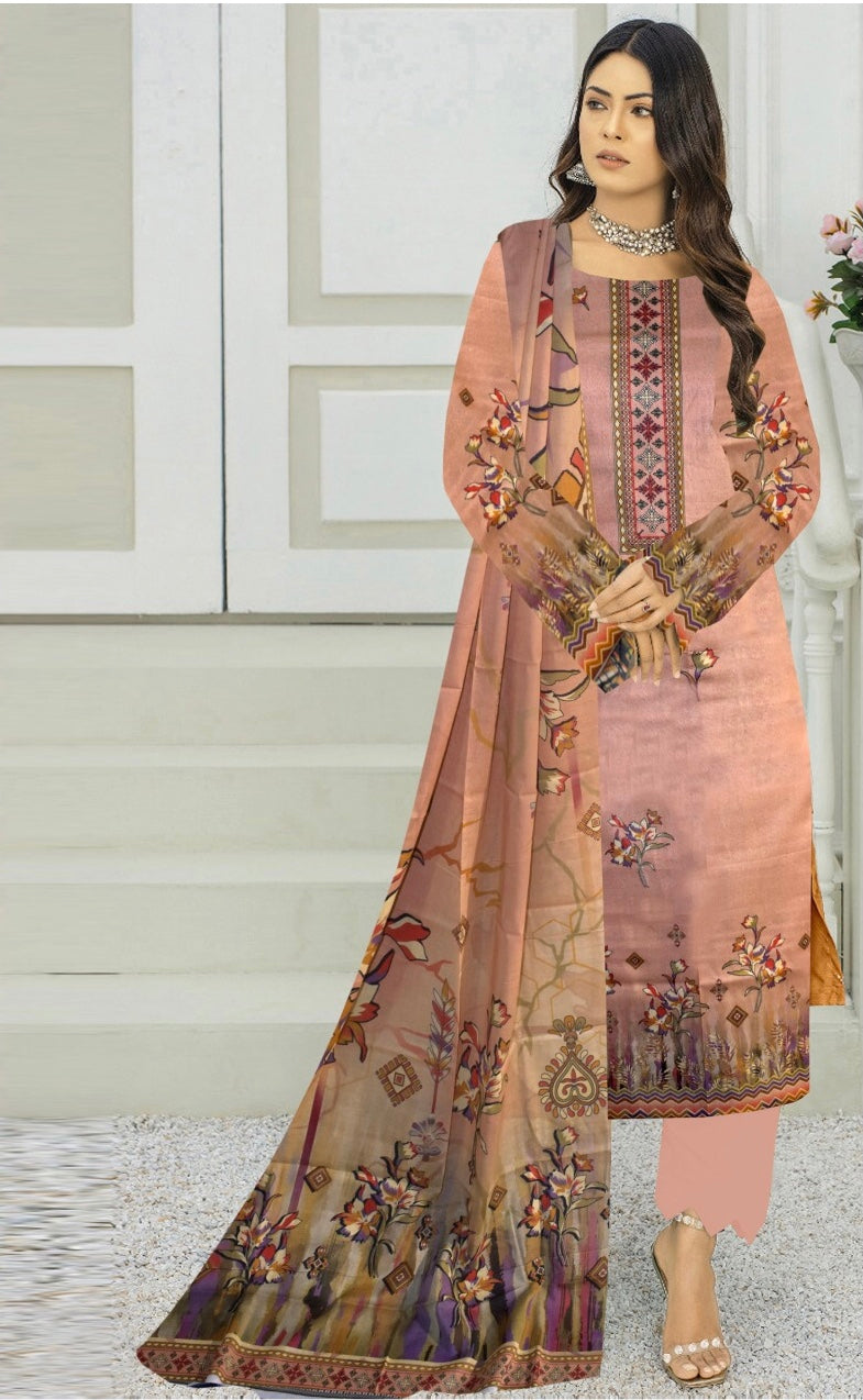 3 Piece Lawn Digital Print