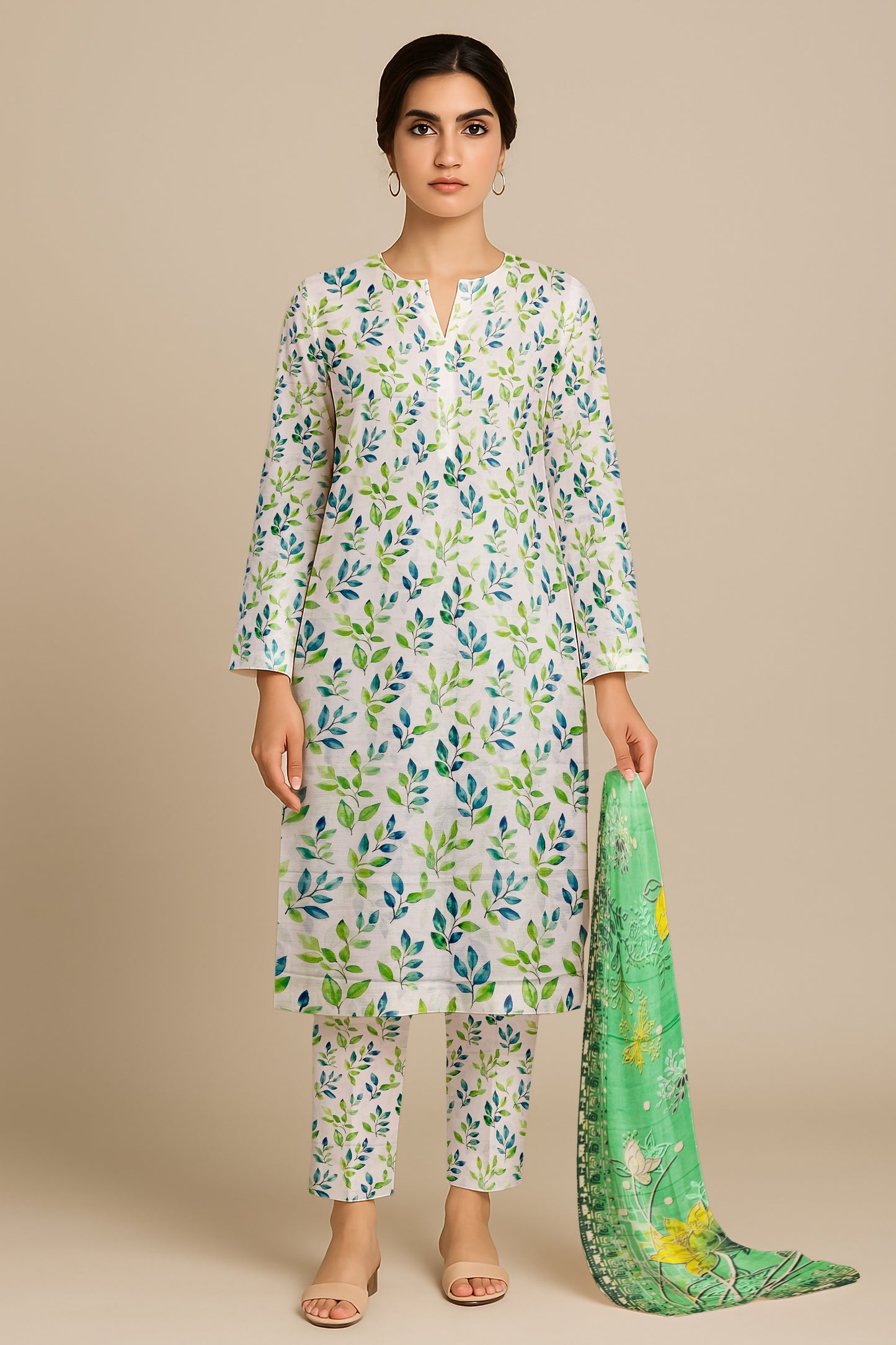 3 Piece Banadoria Allover Lawn Digital Print