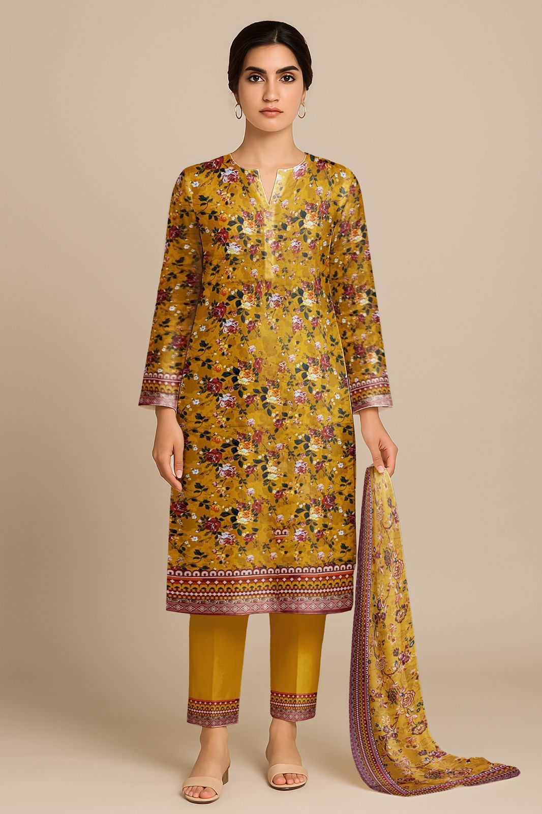 3 Piece Digital Print Lawn