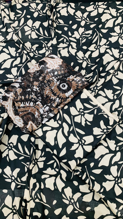3 Piece Allover Digital Print Lawn