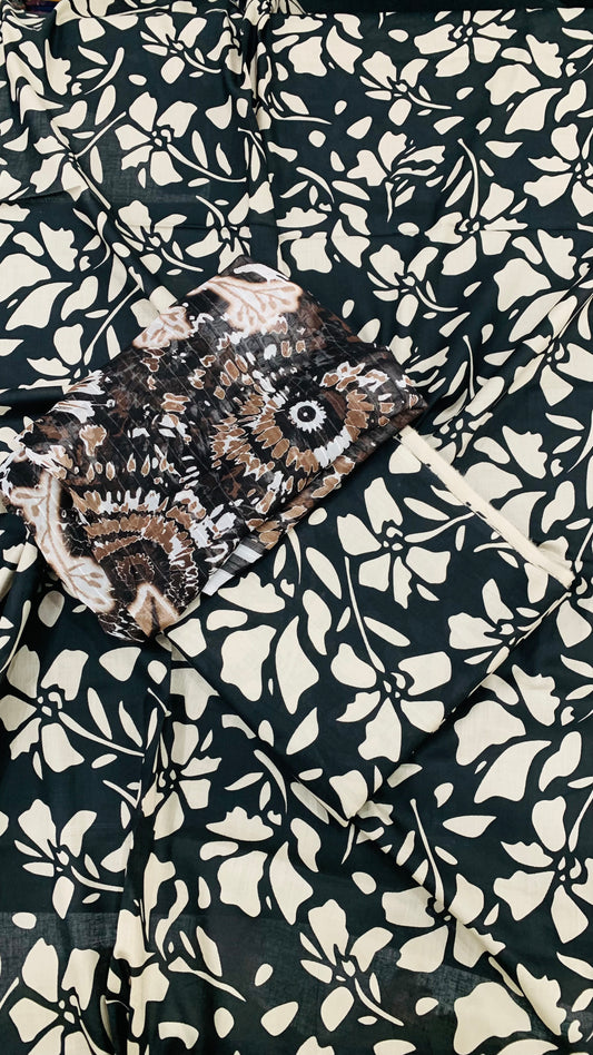 3 Piece Allover Digital Print Lawn