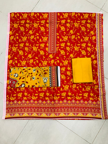 3Pc Gala Daman Digital Print Lawn