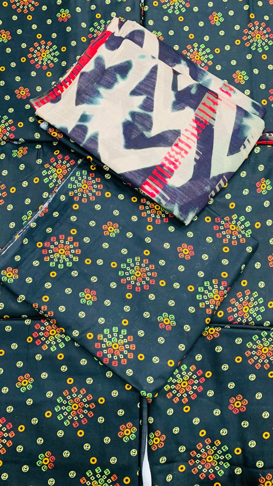 3 Piece Allover Digital Print Lawn