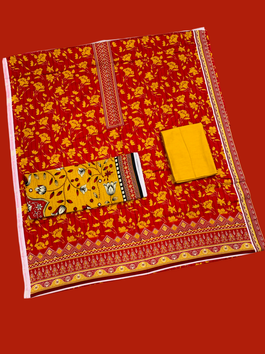 3Pc Gala Daman Digital Print Lawn