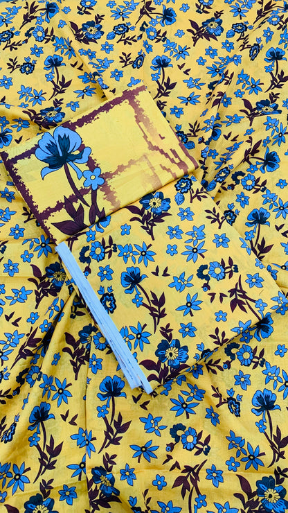 3 Piece Allover Digital Print Lawn