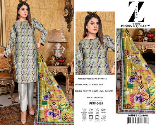 3 Piece Digital Print Lawn