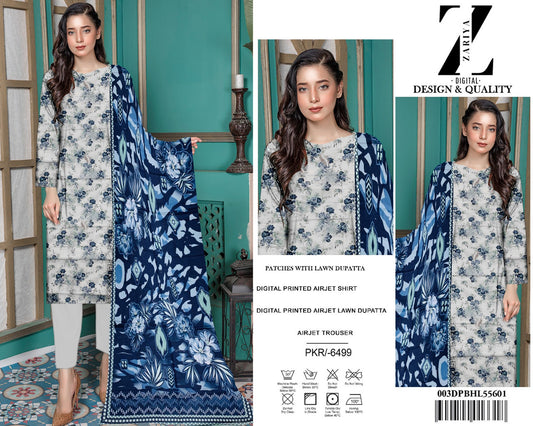 3 Piece Digital Print Lawn