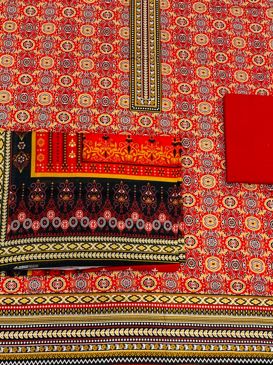 3Pc Gala Daman Digital Print Lawn