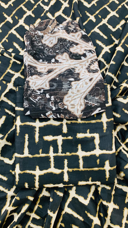3 Piece Allover Digital Print Lawn