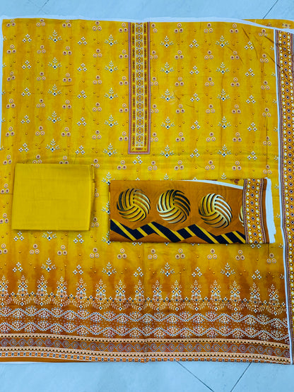 3Pc Gala Daman Digital Print Lawn