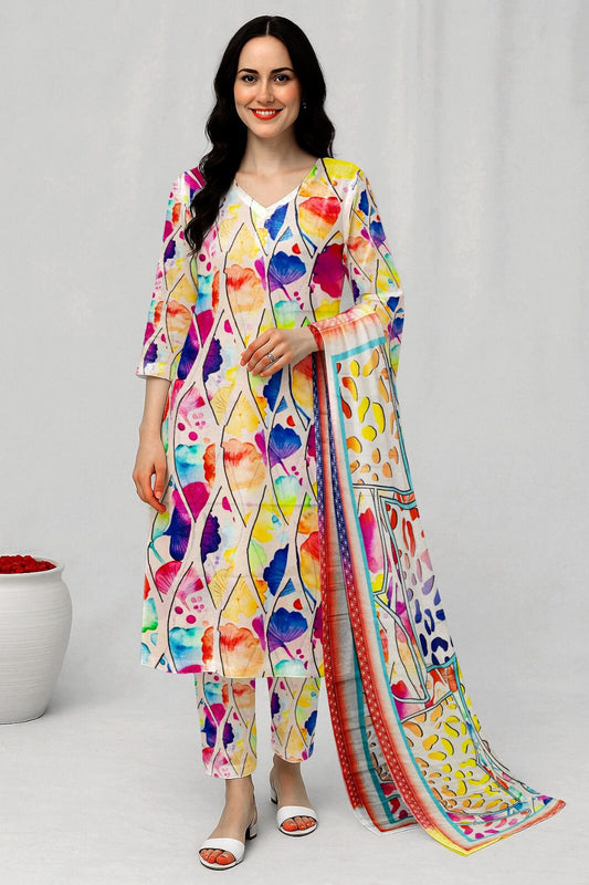 3 Piece Digital Print Allover Lawn