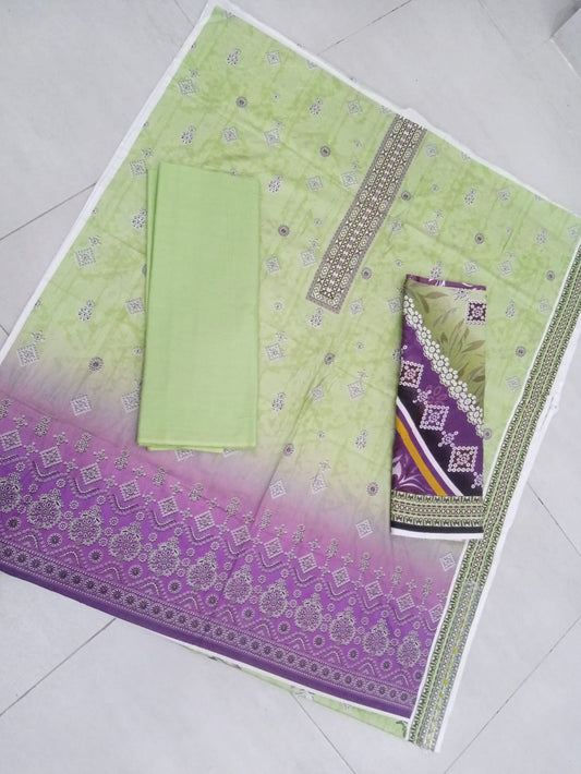 3Pc Allover Banadoria Lawn