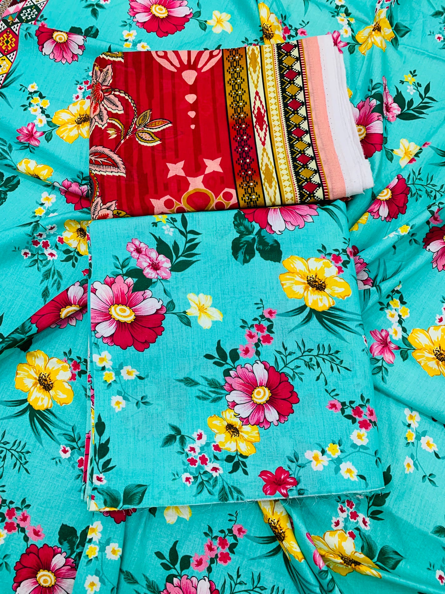 3 Piece Allover Digital Print Lawn