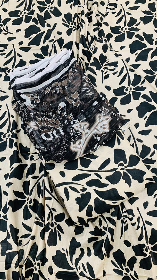 3 Piece Allover Digital Print Lawn