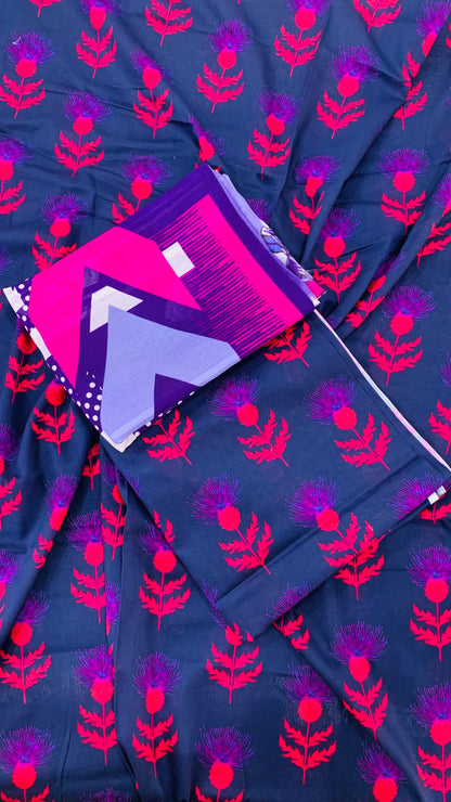 3 Piece Allover Digital Print Lawn