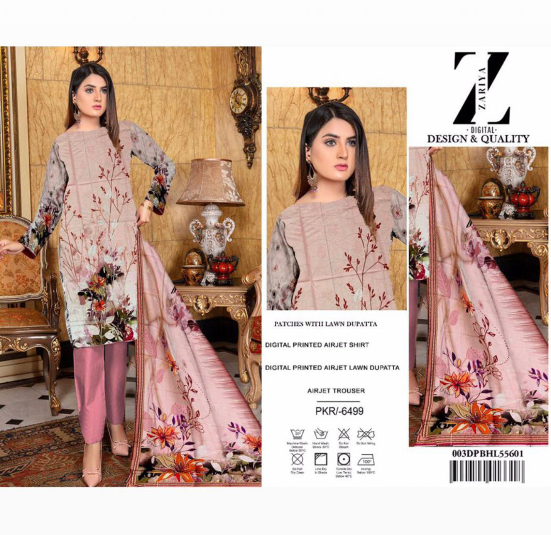 3 Piece Digital Print Lawn