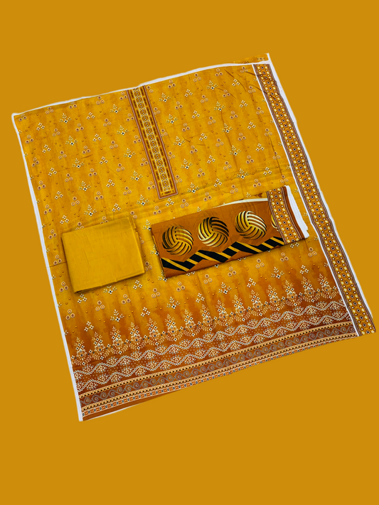 3Pc Gala Daman Digital Print Lawn