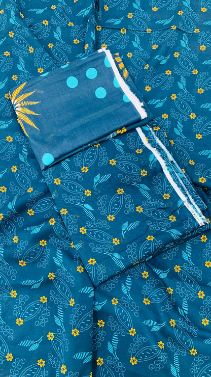 3 Piece Allover Digital Print Lawn