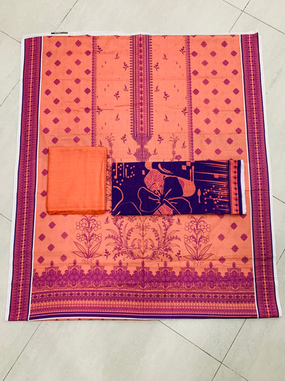 3Pc Gala Daman Digital Print Lawn