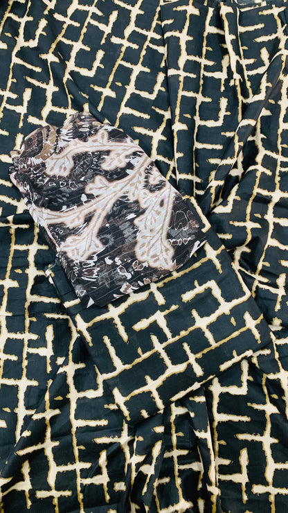 3 Piece Allover Digital Print Lawn