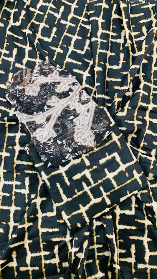 3 Piece Allover Digital Print Lawn