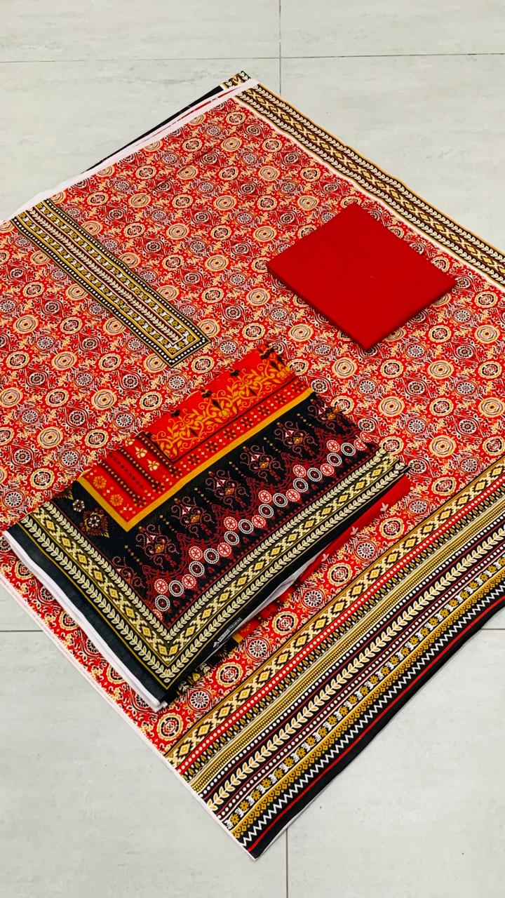 3Pc Gala Daman Digital Print Lawn