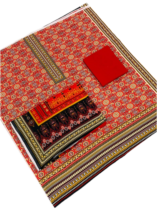 3Pc Gala Daman Digital Print Lawn