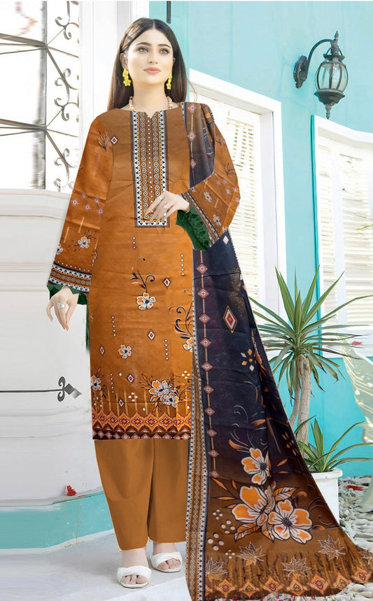 3 Piece Lawn Digital Print