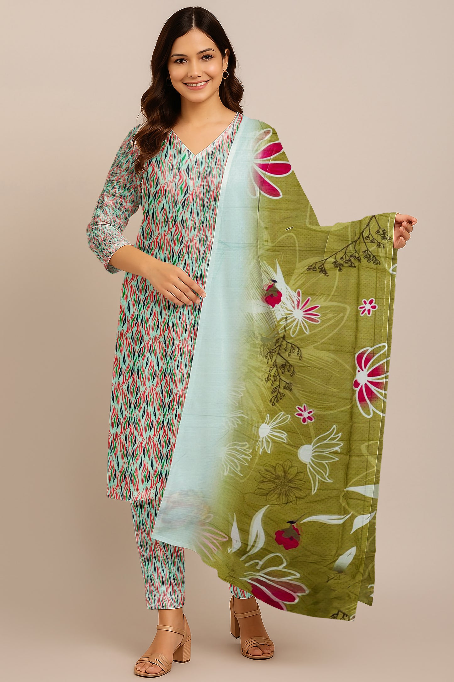3 Piece Banadoria Allover Lawn Digital Print