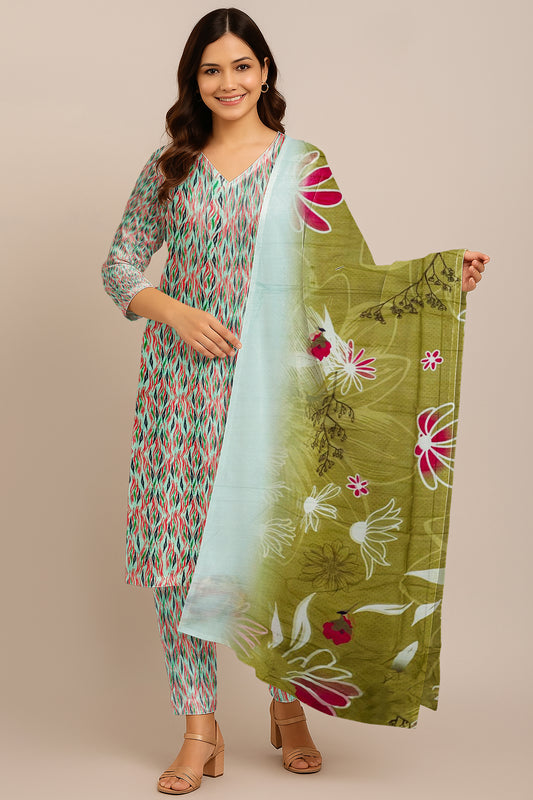 3 Piece Banadoria Allover Lawn Digital Print