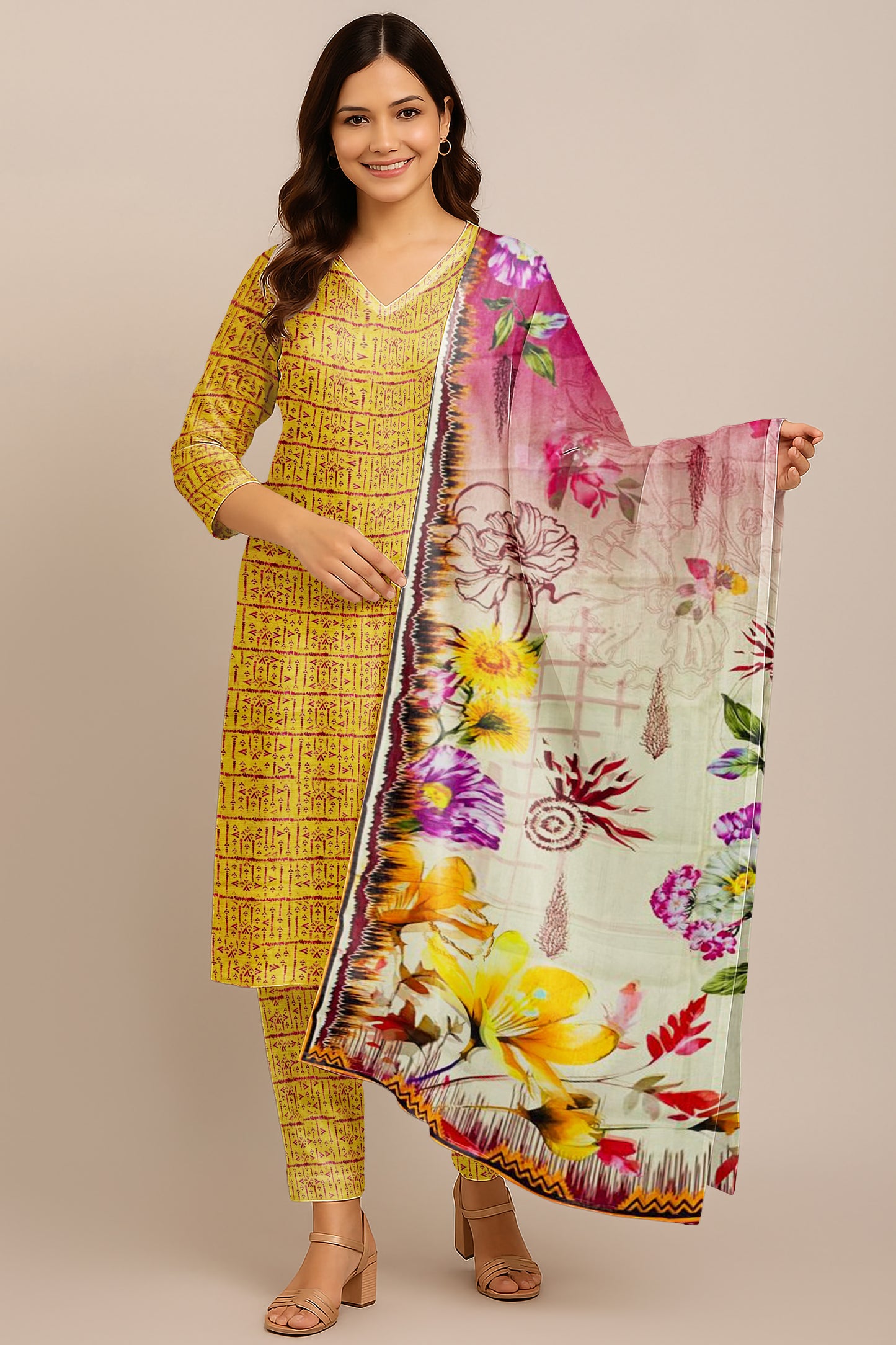 3 Piece Banadoria Allover Lawn Digital Print