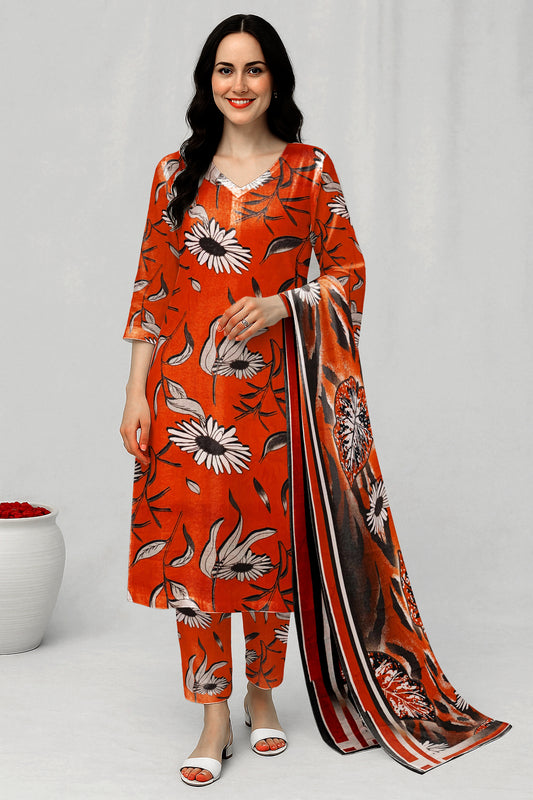 3 Piece Digital Print Allover Lawn