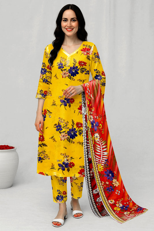 3 Piece Digital Print Allover Lawn