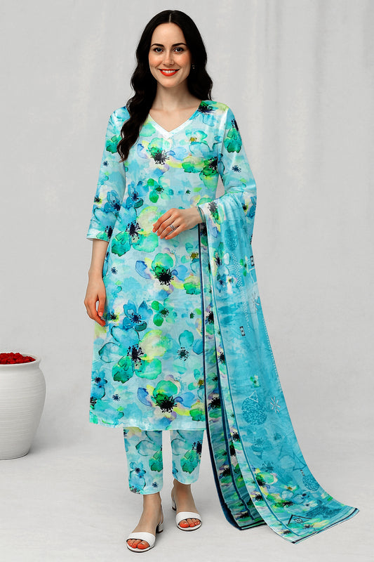 3 Piece Digital Print Allover Lawn