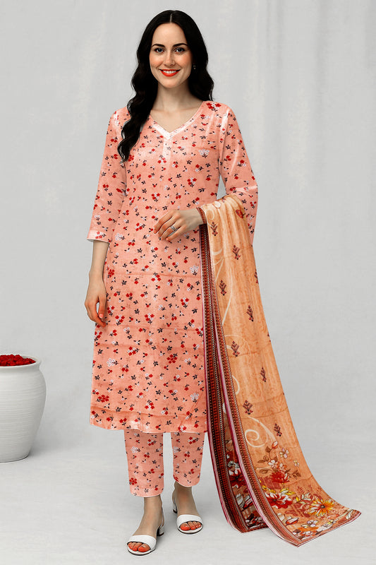 3 Piece Digital Print Allover Lawn