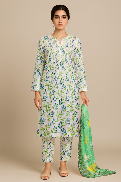 3 Piece Banadoria Allover Lawn Digital Print