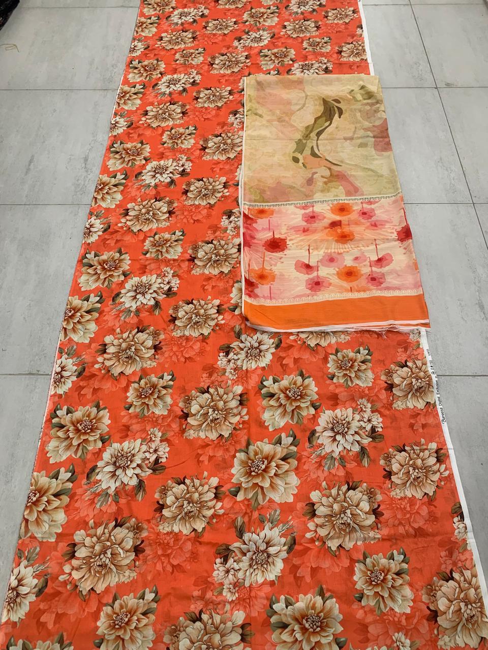 3 Piece Lawn Allover Shirt Trouser Zariya Digital