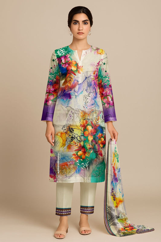 3 Piece Digital Print Lawn